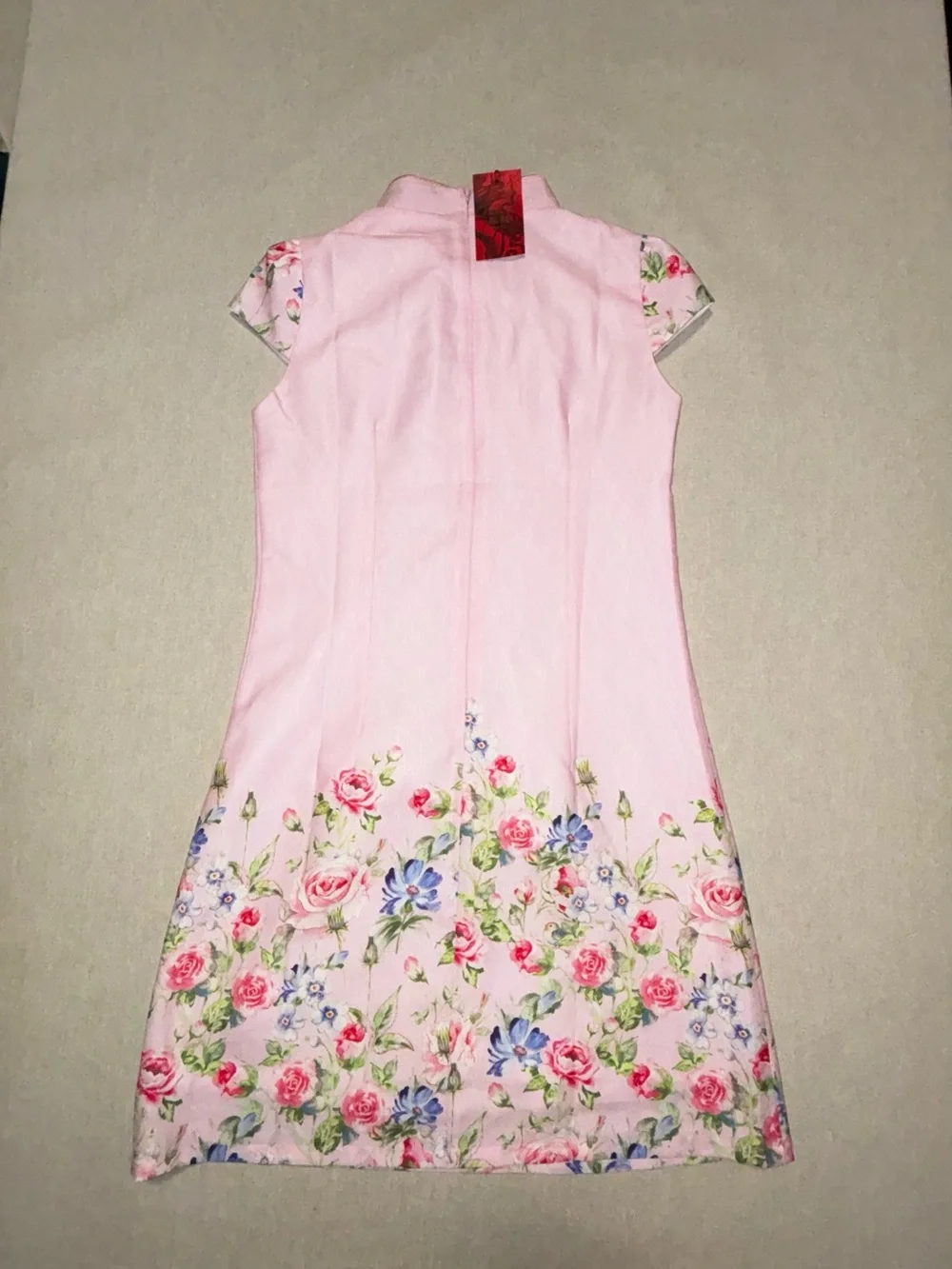 Girls Pink Floral Qipao Dress Size Youth 16